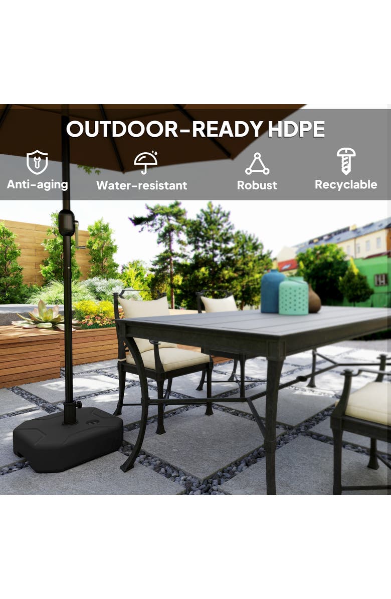 Outsunny Patio Umbrella Base Holder, Alternate, color, Black