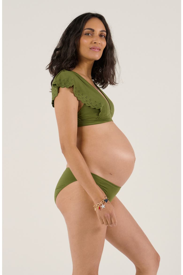 Maternity bikini Bloom, Alternate, color, Kiwi