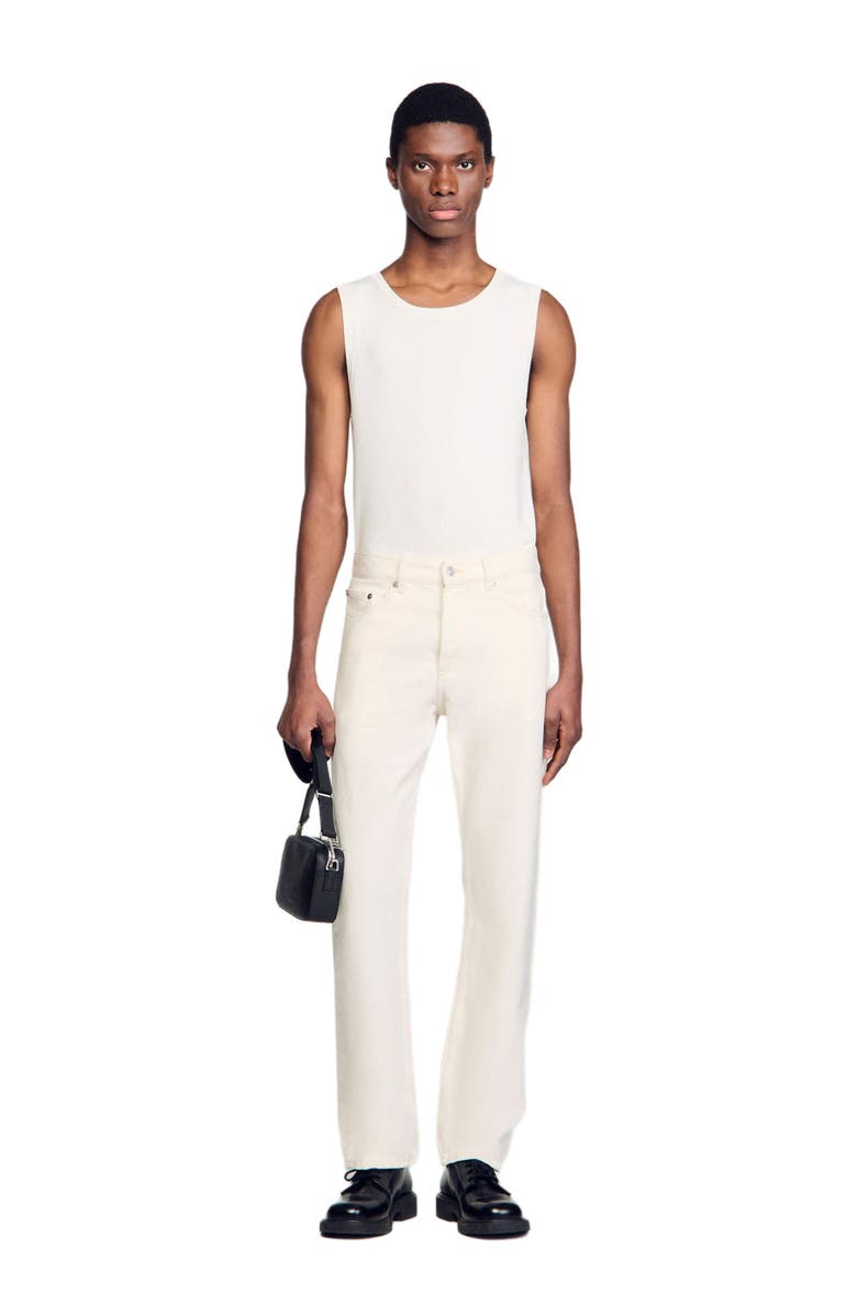 SANDRO Regular jeans, Alternate, color, Ivory.