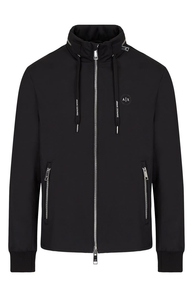 Armani Exchange Classic Yacht Cotton Blend Jacket with Hidden Hood, Alternate, color, 