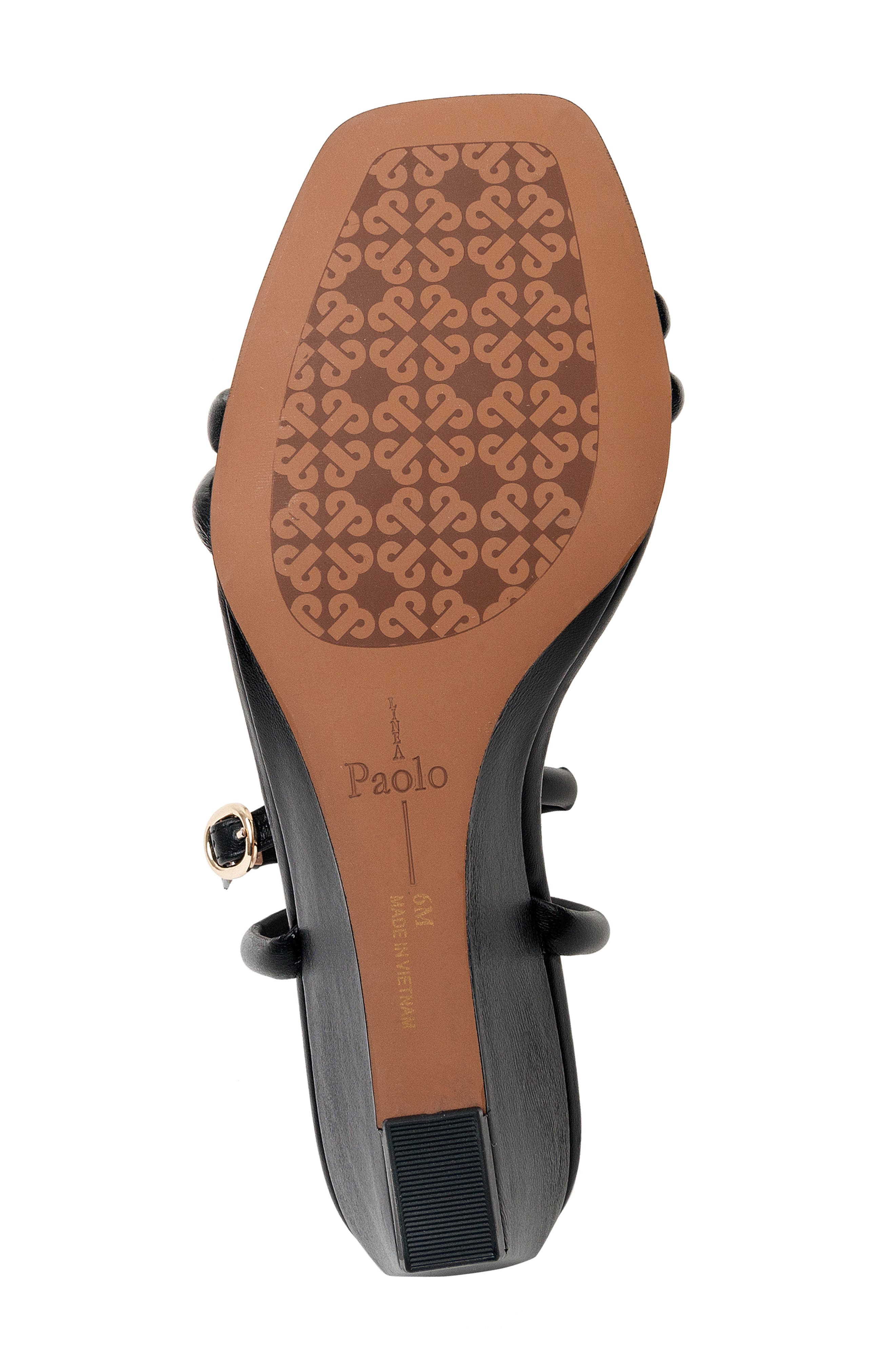 Linea Paolo Vinny Ankle Strap Wedge Sandal, Alternate, color, Black