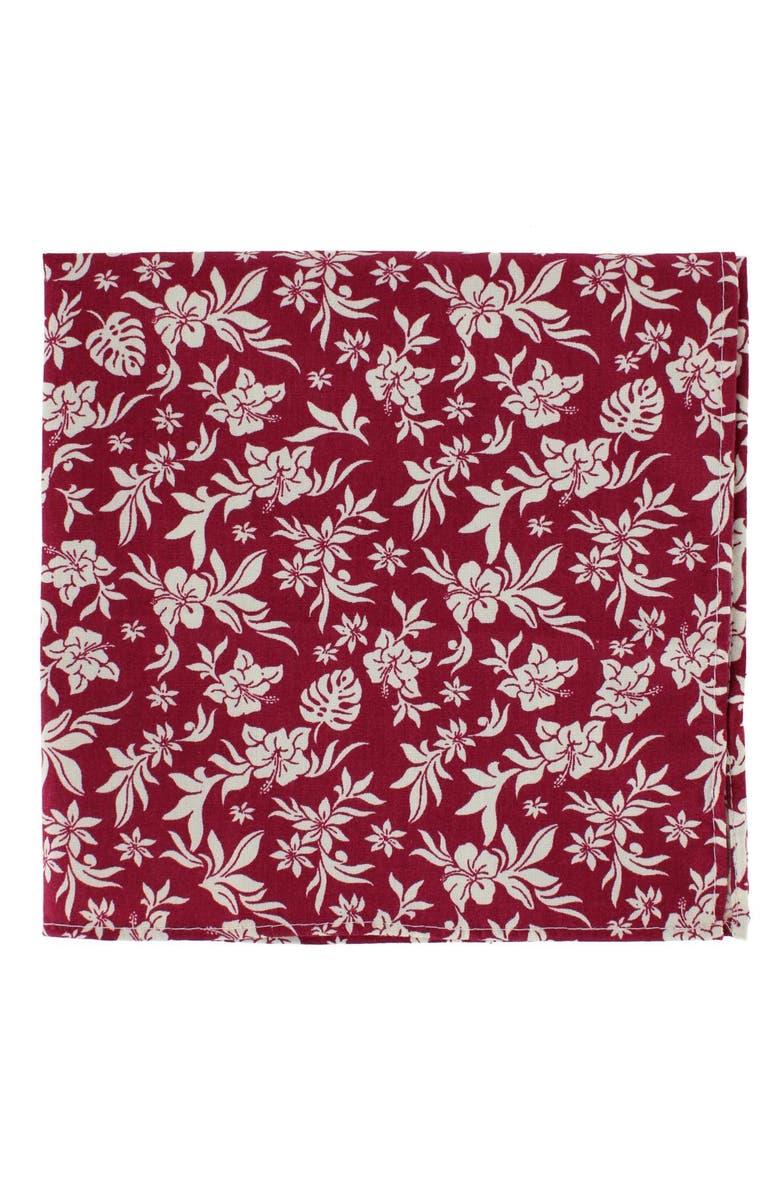 Trafalgar Oleander Floral and Vine Patterned Handkerchiefs, Alternate, color, Red, Sage, Blue