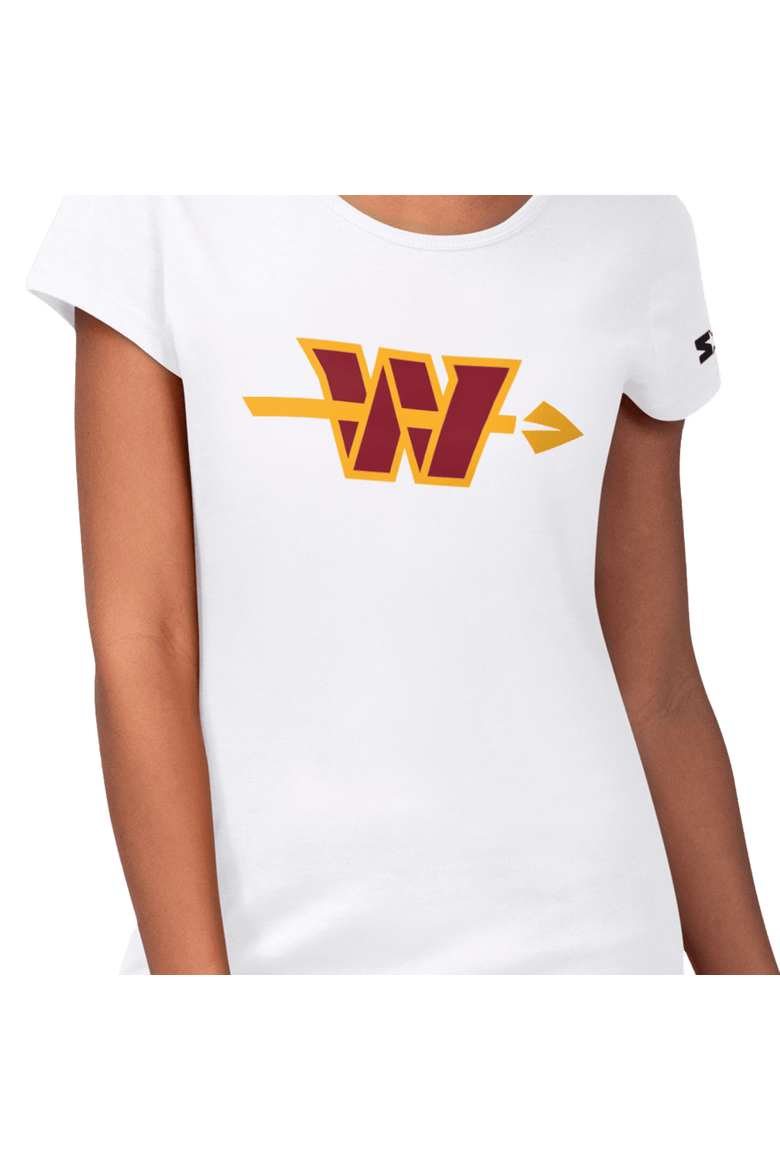 Women's Starter White Washington Commanders Endzone T-Shirt, Alternate, color, White