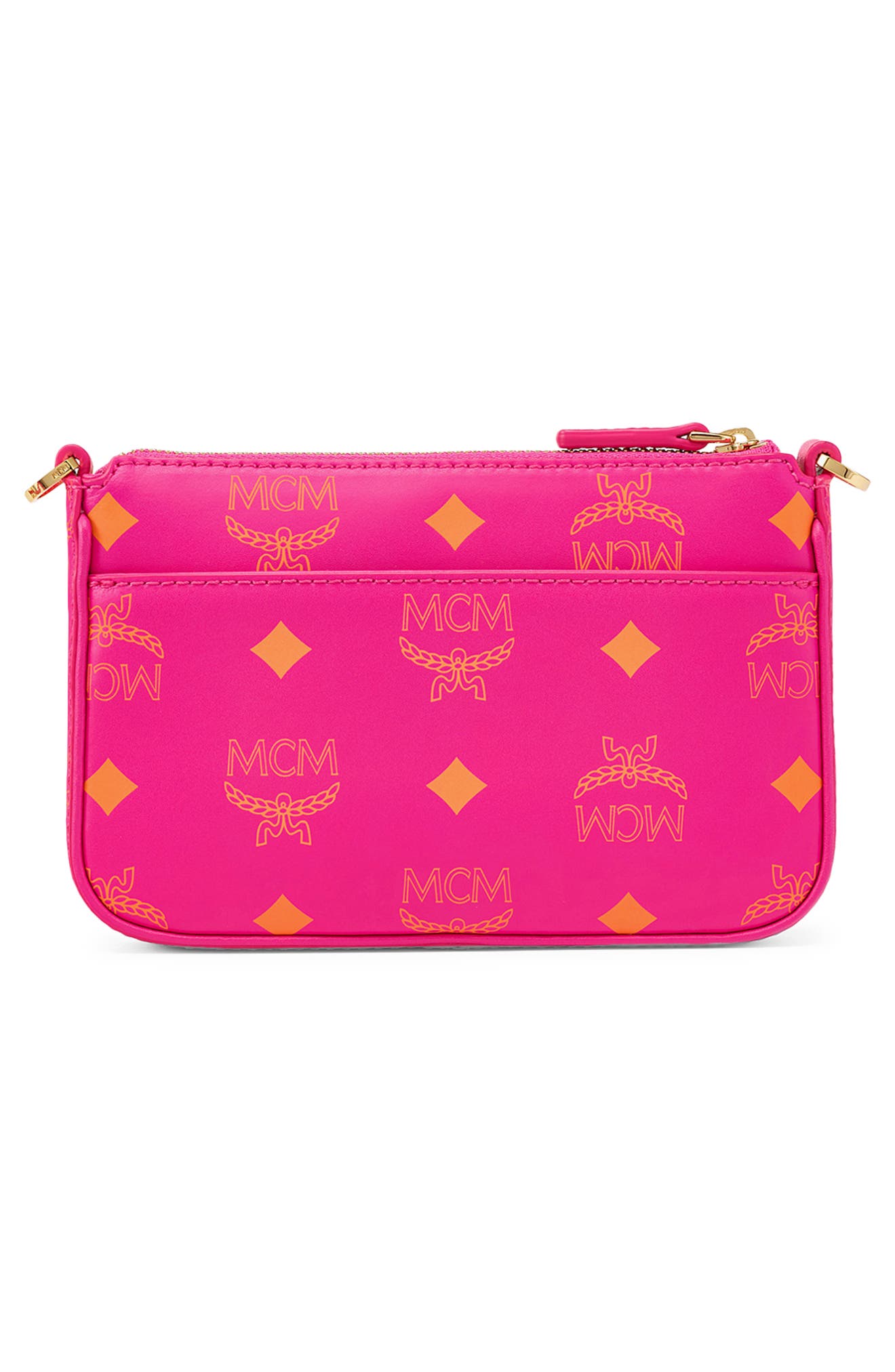 Mini Color Splash Logo Shoulder Bag, Alternate, color, FUCHSIA PINK
