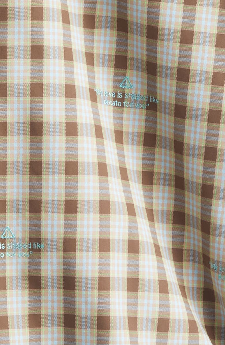 Sandy Liang Eddy Plaid Jacket with Bonnet Hood, Alternate, color, Brown Multi