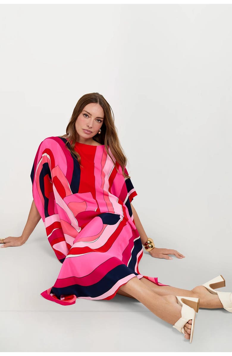 Trina Turk Jalani Maxi Caftan Dress, Alternate, color, Multi