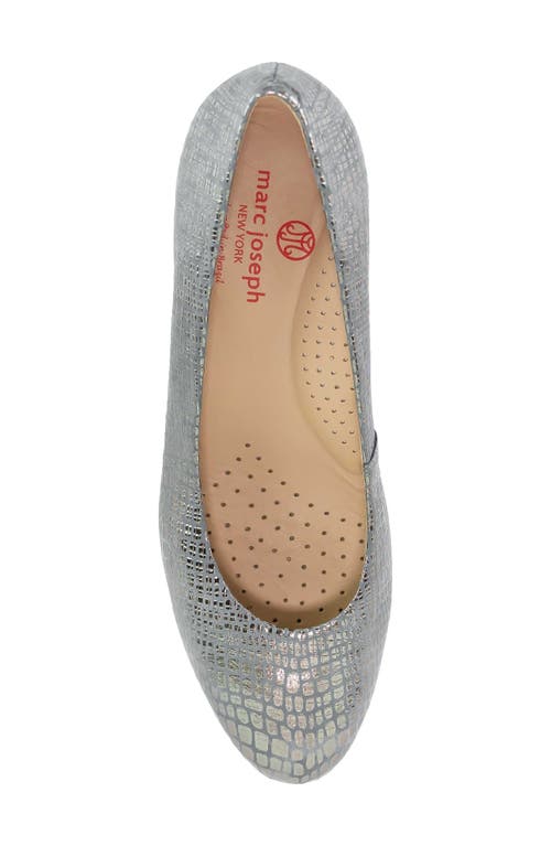 Marc Joseph New York Broad Street Pump In Metallic Pewter Gator