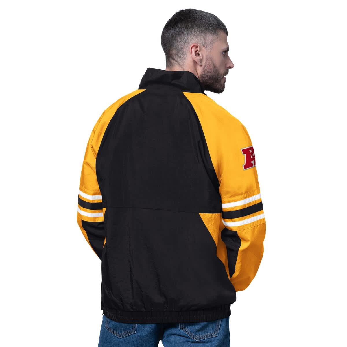 Men's Starter Black Pittsburgh Steelers Prospect Half-Zip Pullover - image 2