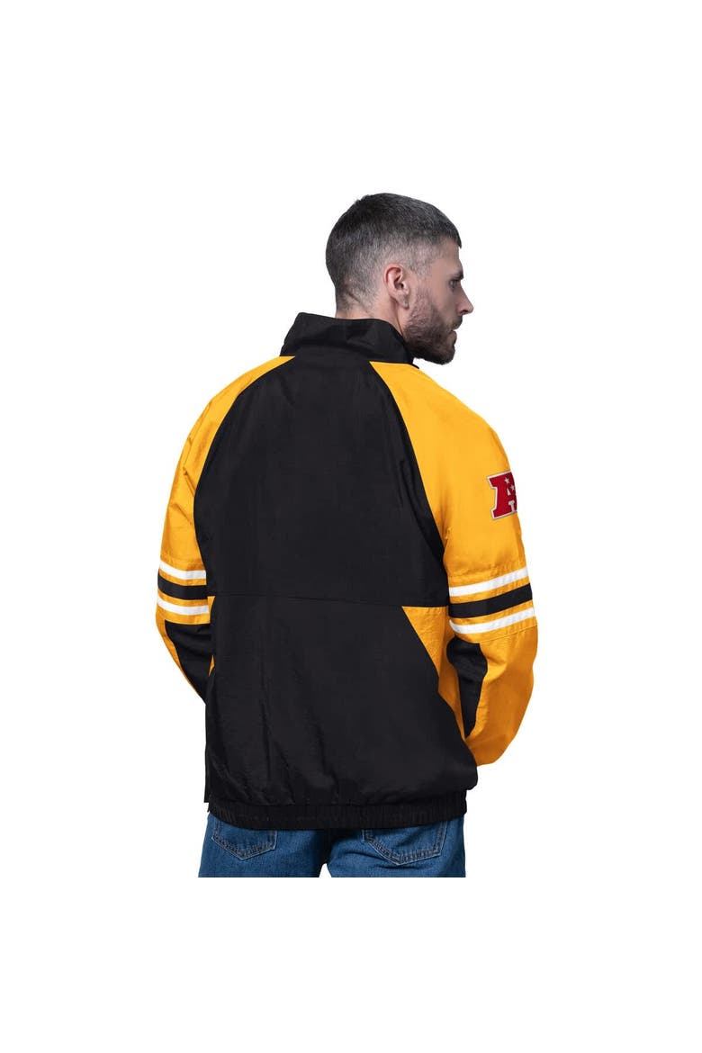 Men's Starter Black Pittsburgh Steelers Prospect Half-Zip Pullover, Alternate, color, Black