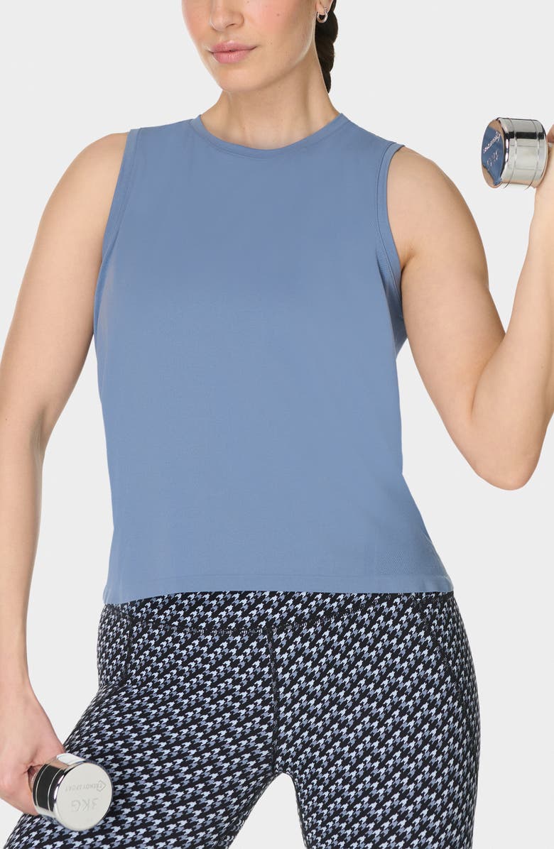Sweaty Betty Essentials Seamless Workout Tank, Main, color, Luxe Blue