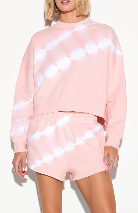 Palisades Shibori Crewneck Cotton Sweatshirt