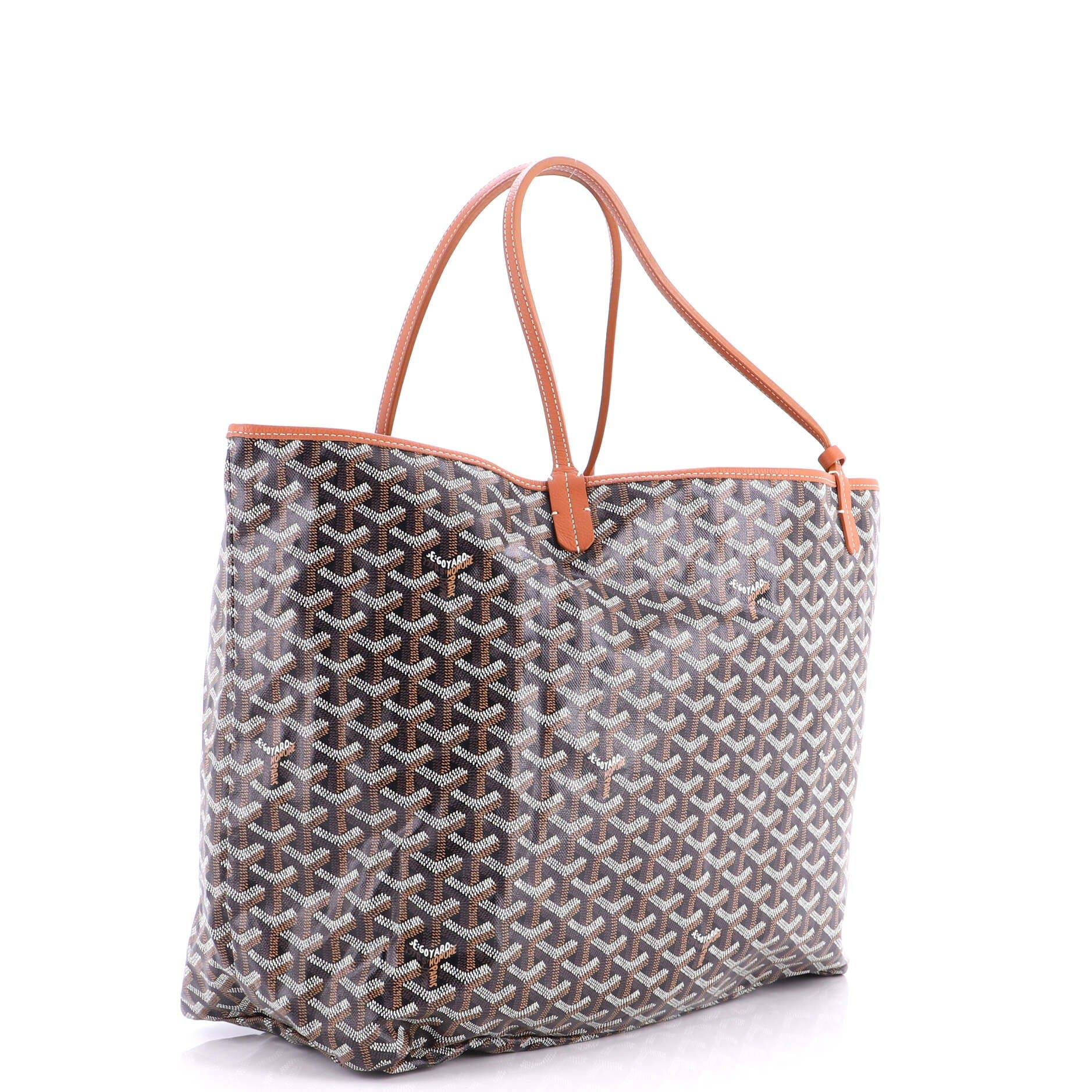 Pre-Owned Goyard Saint Louis Tote Coated Canvas GM, Alternate, color, Black