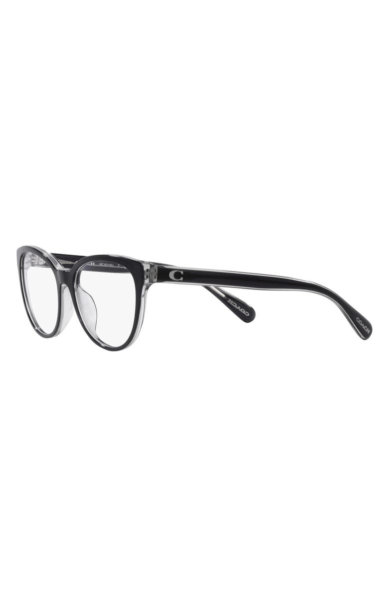 COACH 53mm Round Optical Glasses, Alternate, color, 