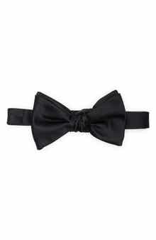 Oversized Pre-Tied Satin Bow Tie