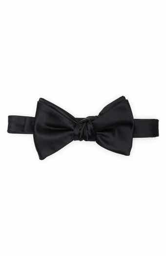 Oversized Pre-Tied Satin Bow Tie