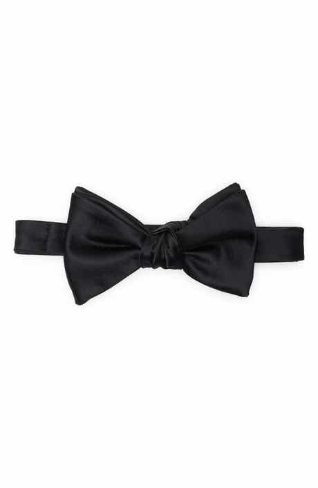 Oversized Pre-Tied Satin Bow Tie
