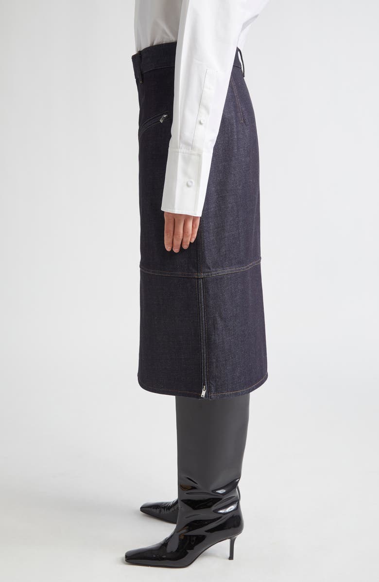 Jil Sander High Waist Denim Skirt, Alternate, color, 