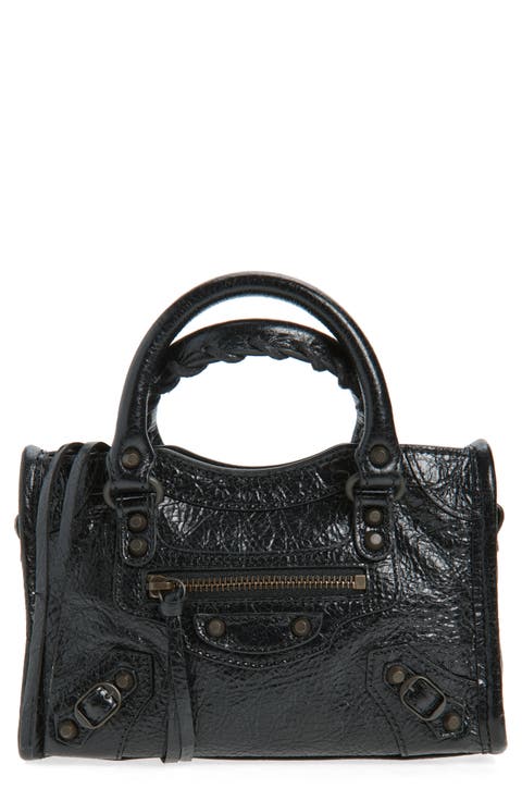 Nano Le City Arena Leather Top Handle Bag