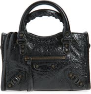 Balenciaga Nano Le City Arena Leather Top Handle Bag
