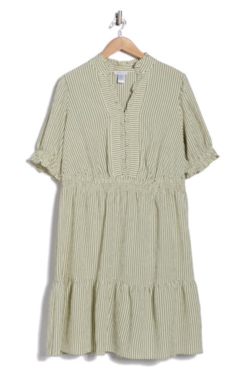 Puff Sleeve Tiered Dress (Plus)