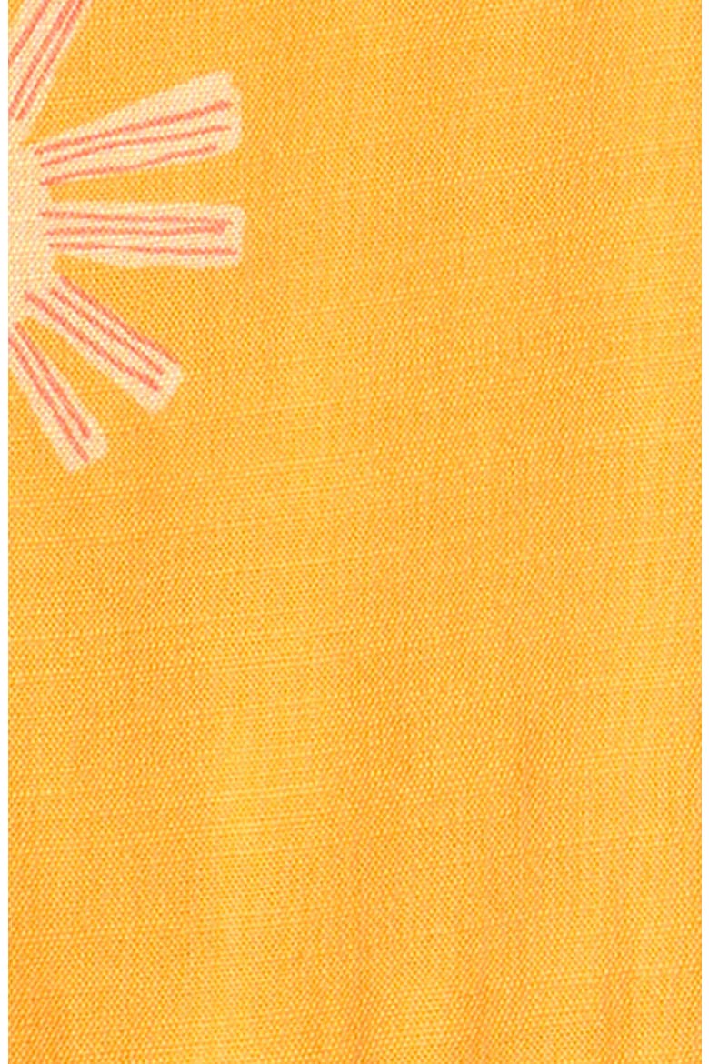 Sun Print Peplum Top, Alternate, color, BUTTERSCOTCH SUNNY DAYS