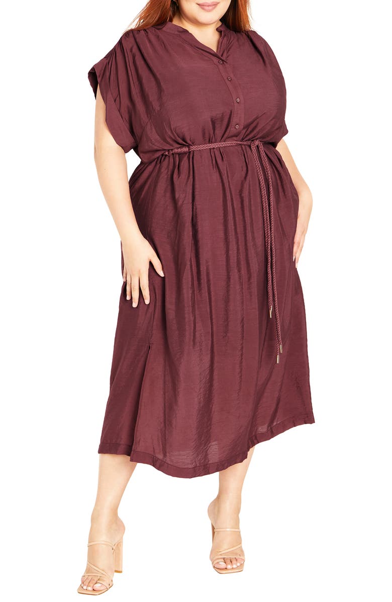 City Chic Rosemary Cap Sleeve Dress, Main, color, 