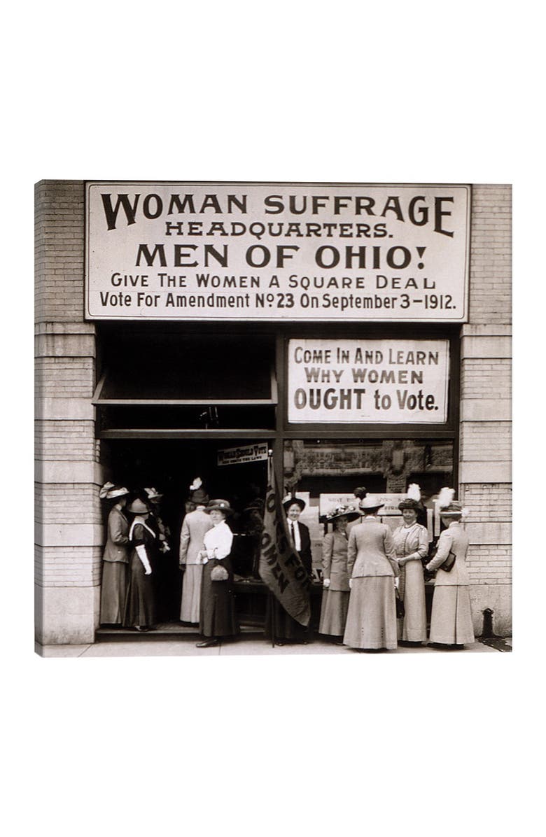 iCanvas The Woman's Suffrage Headquarters Of Ohio, 1912 by American Photographer Canvas Wall Art - 12" x 12", Alternate, color, Multi