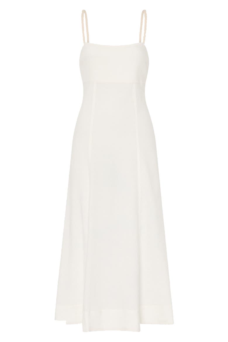 A-Line Linen Cover-Up Dress, Alternate, color, WHITE