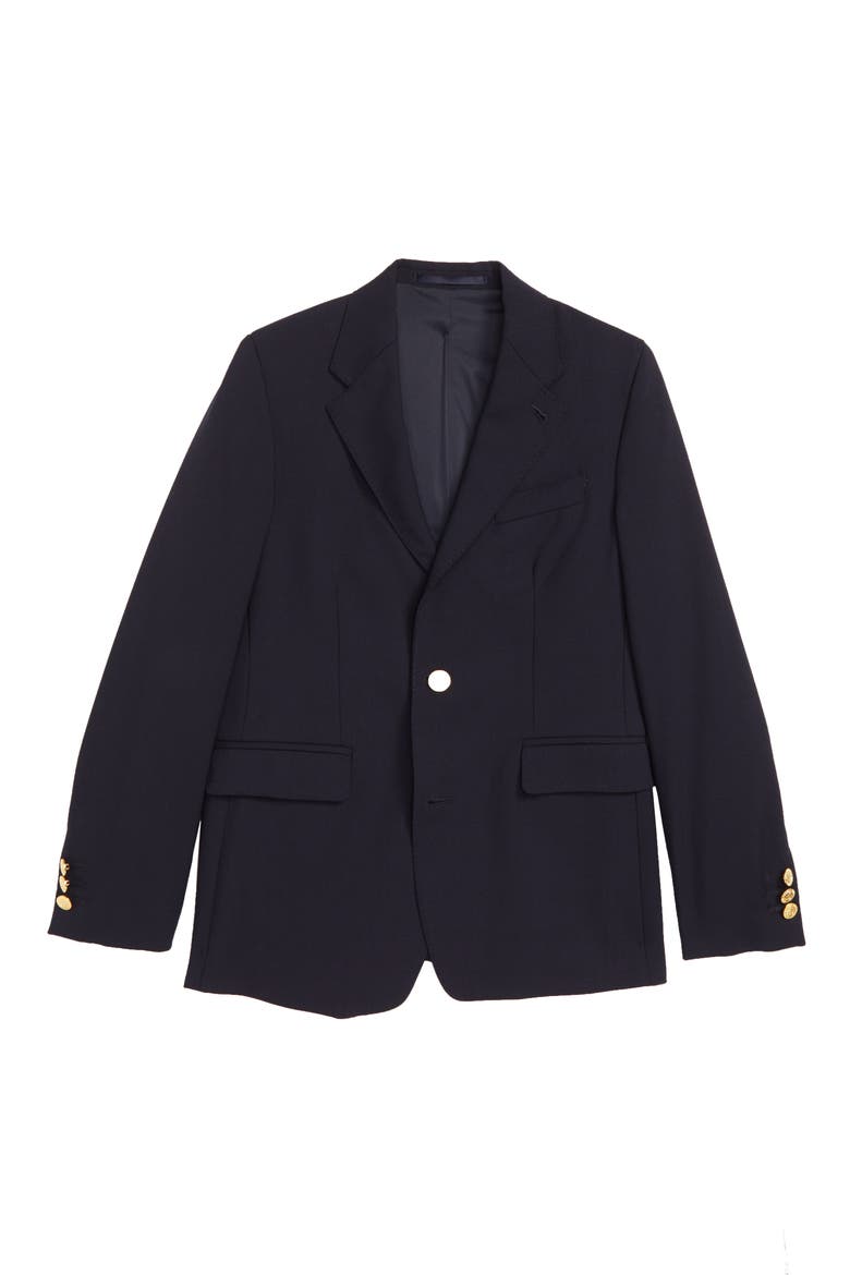 Kids' Virgin Wool Blazer, Main, color, BLUE BLAZER