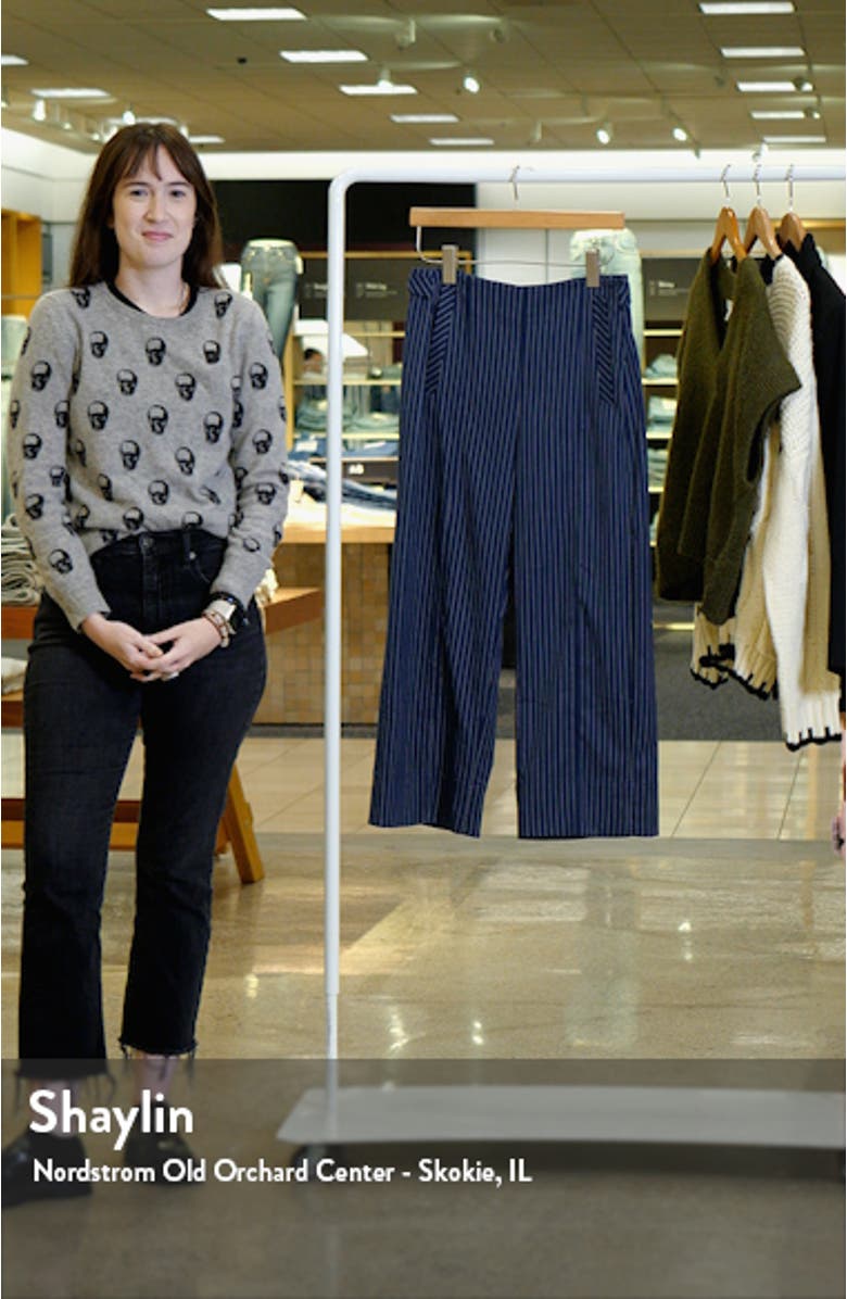 Acadia Stripe Crop Trousers, sales video thumbnail