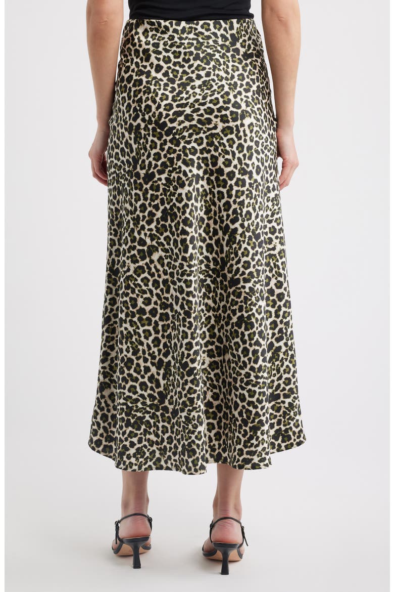 Print Flare Maxi Skirt, Alternate, color, BAY LEAF MULTI
