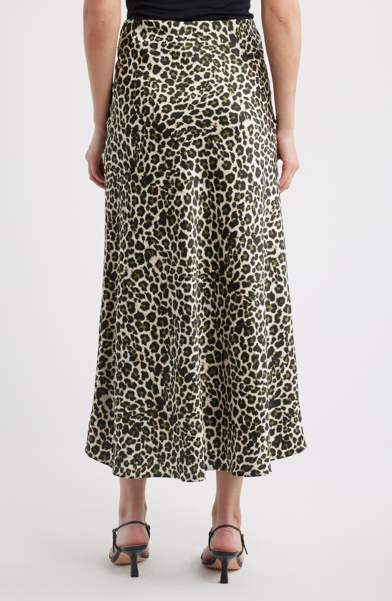 Anne Klein Print Flare Maxi Skirt, Alternate, color, Bay Leaf Multi