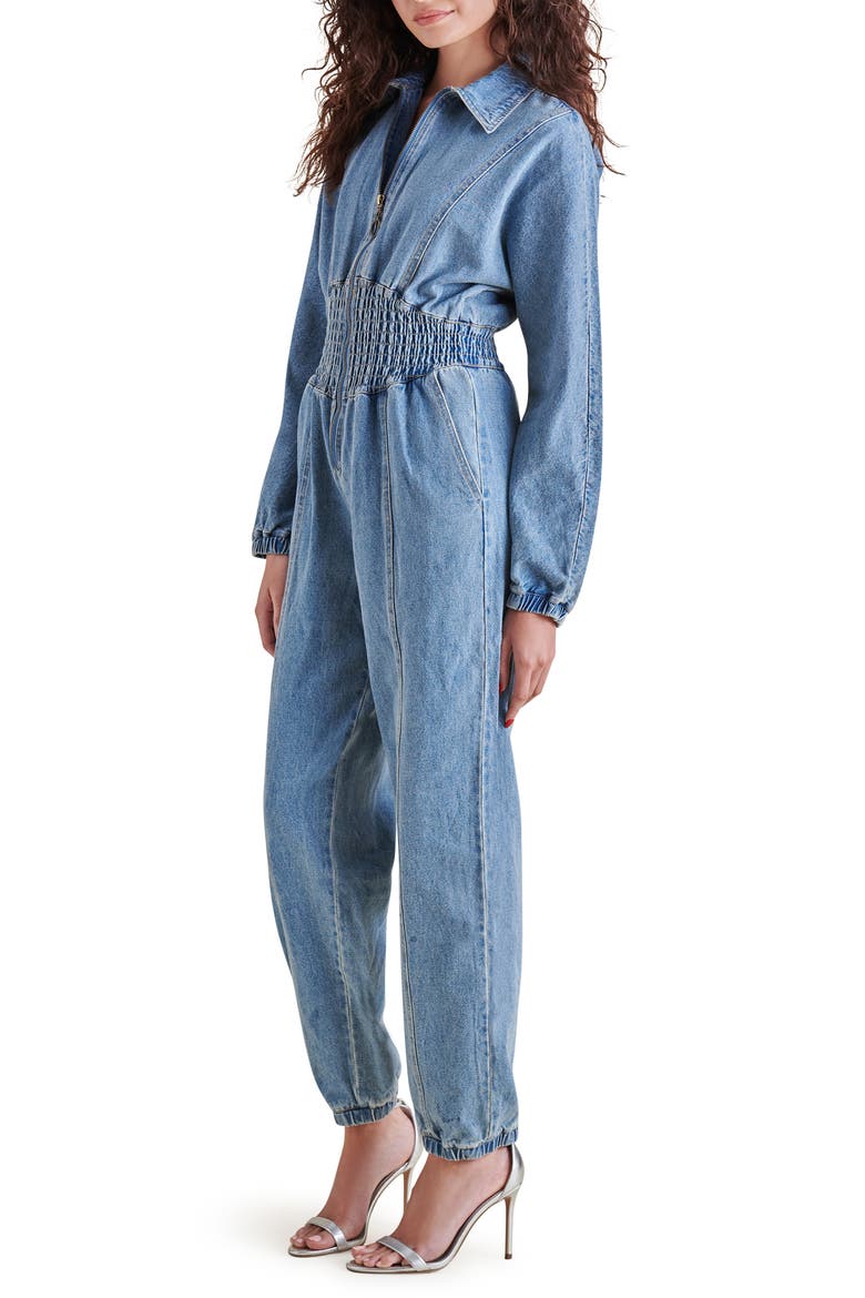 Coya Long Sleeve Denim Jumpsuit, Alternate, color, LIGHT BLUE