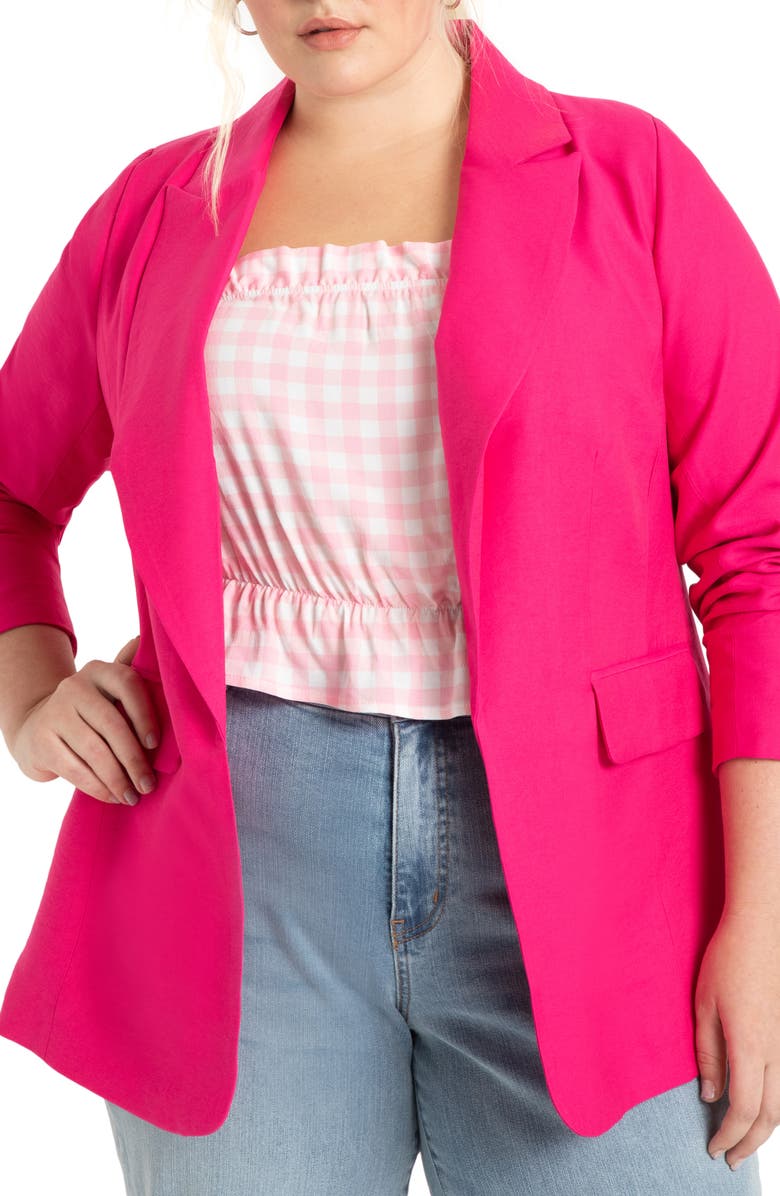 ELOQUII Relaxed Blazer, Main, color, 