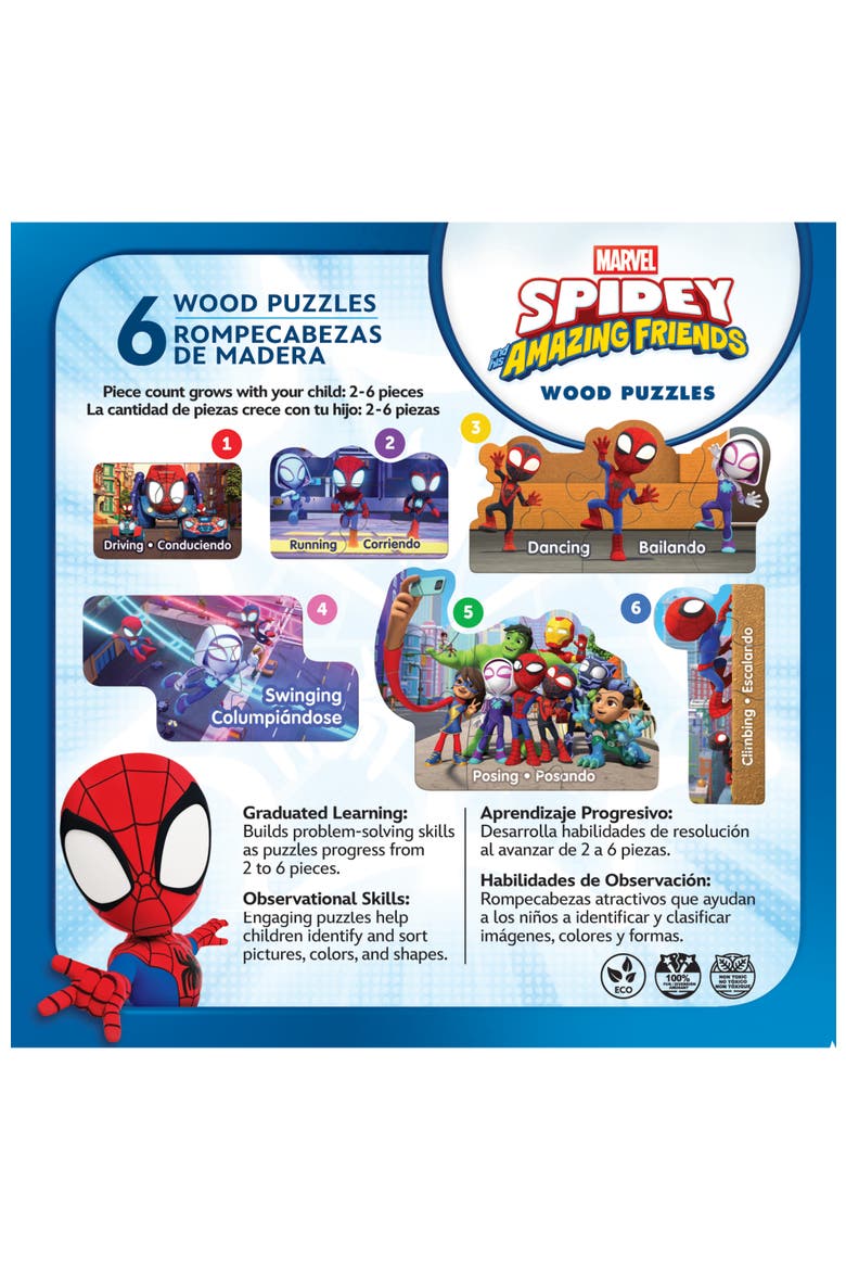 Spidey & Friends 6-Pack Wood Puzzles, Alternate, color, Multicolor