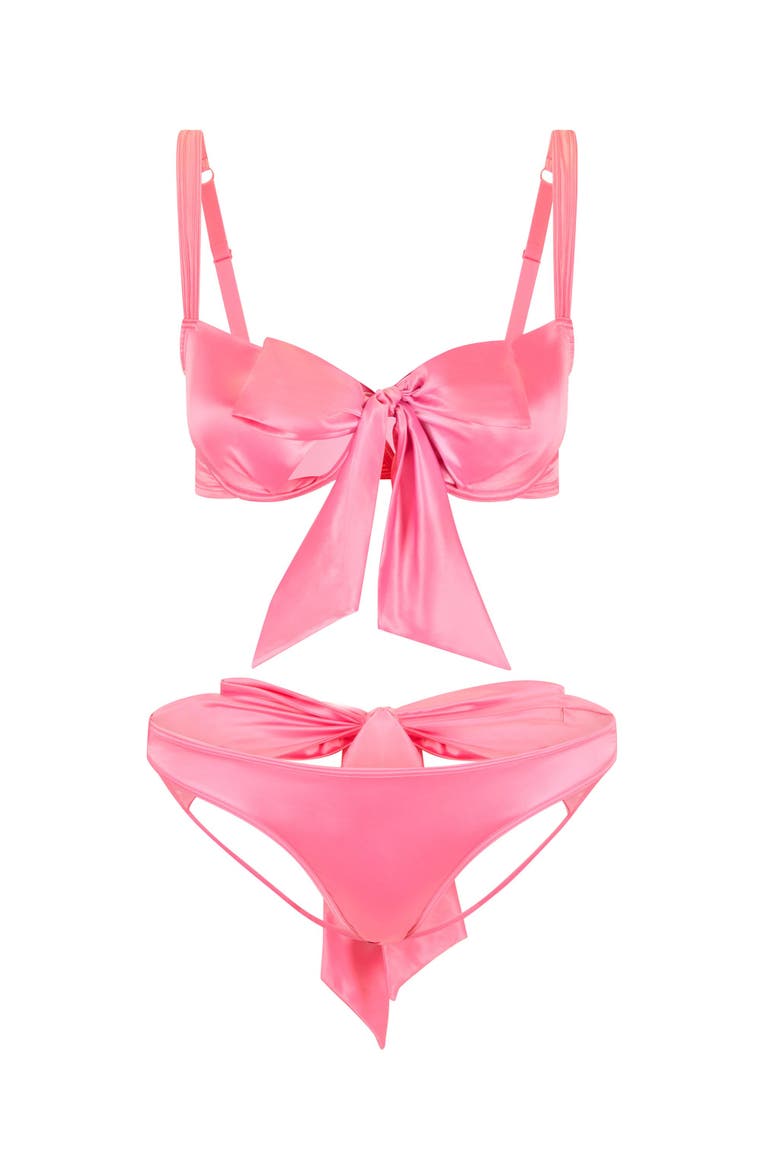 Gynger Unlined Quarter Cup Bra, Alternate, color, Medium pink
