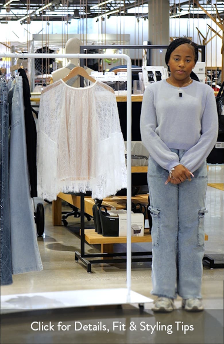 Delia Ruffle Lace Tunic Top, sales video thumbnail