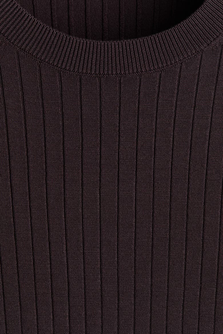 Slim Fit Knitted T-shirt, Alternate, color, Dark brown