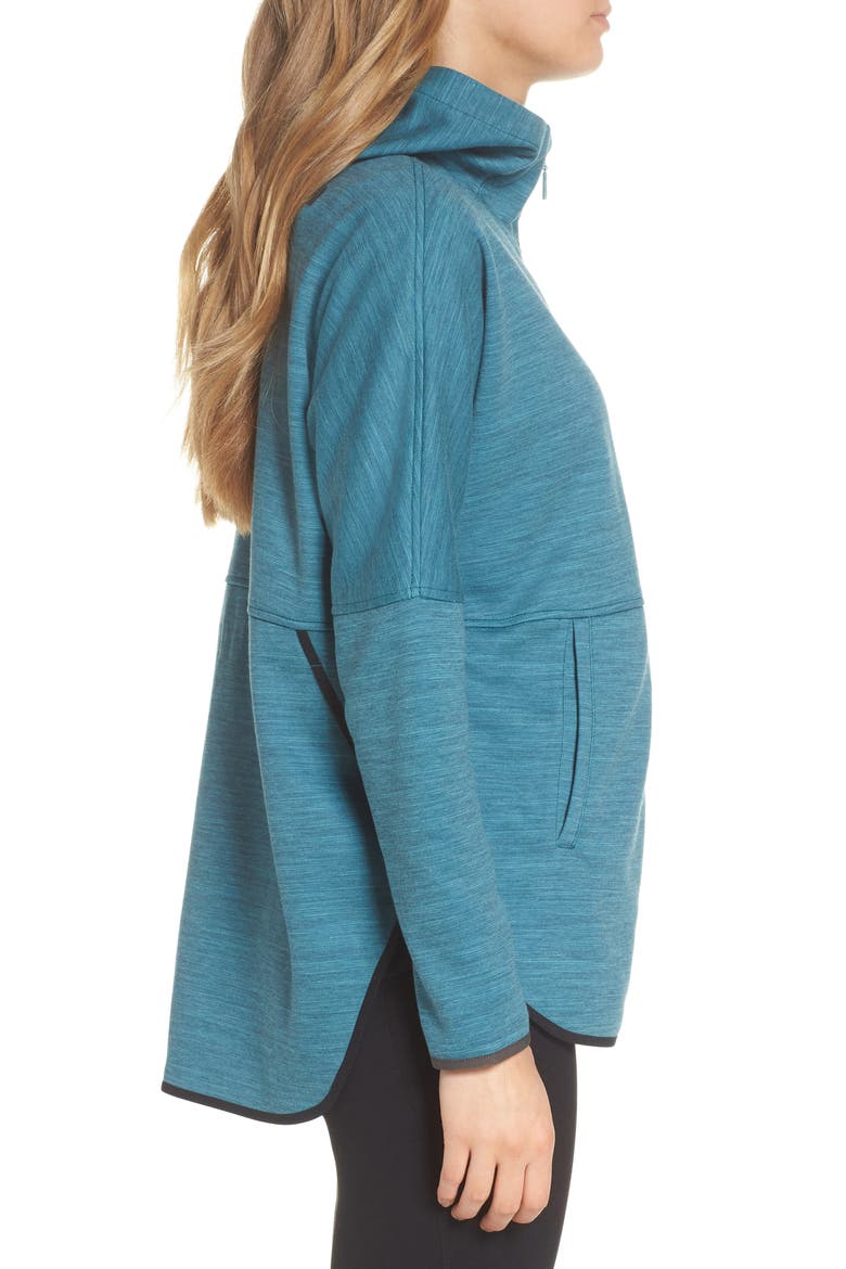 Slacker Hooded Jacket, Alternate, color, CORAL BLUE SPACE DYE
