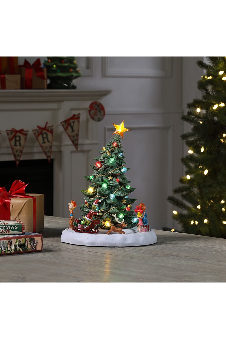 13 in. Animated Grinch Tree, Alternate, color, Multicolored