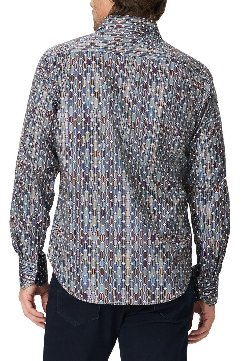 Missing Links Button-Up Shirt, Alternate, color, NAVY