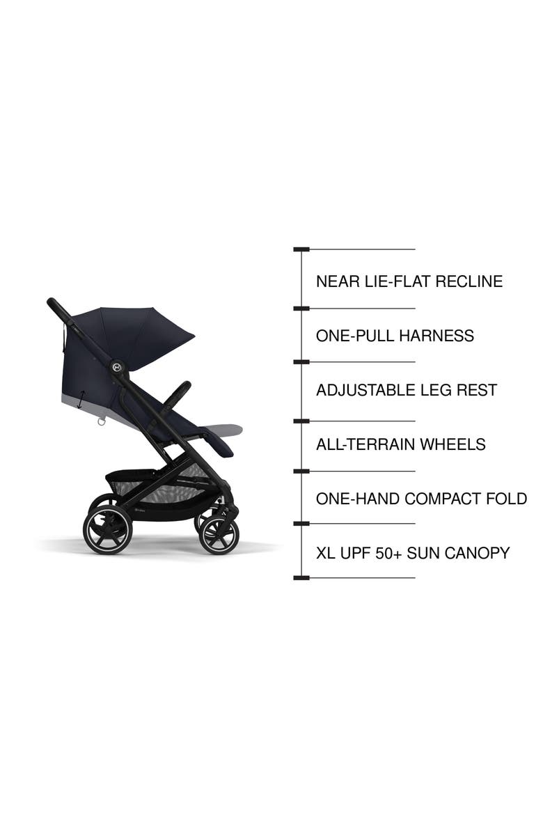 CYBEX Beezy 2 Compact City Stroller, Alternate, color, Magic Black