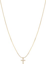Bearfruit Jewelry Sterling Silver 18k Gold Plated Weiss Cross Necklace Everyday Wear
