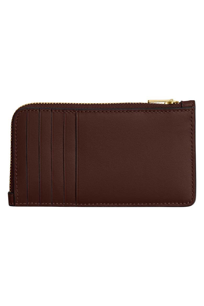New York Refined Leather Card Case, Alternate, color, B4/MAPLE