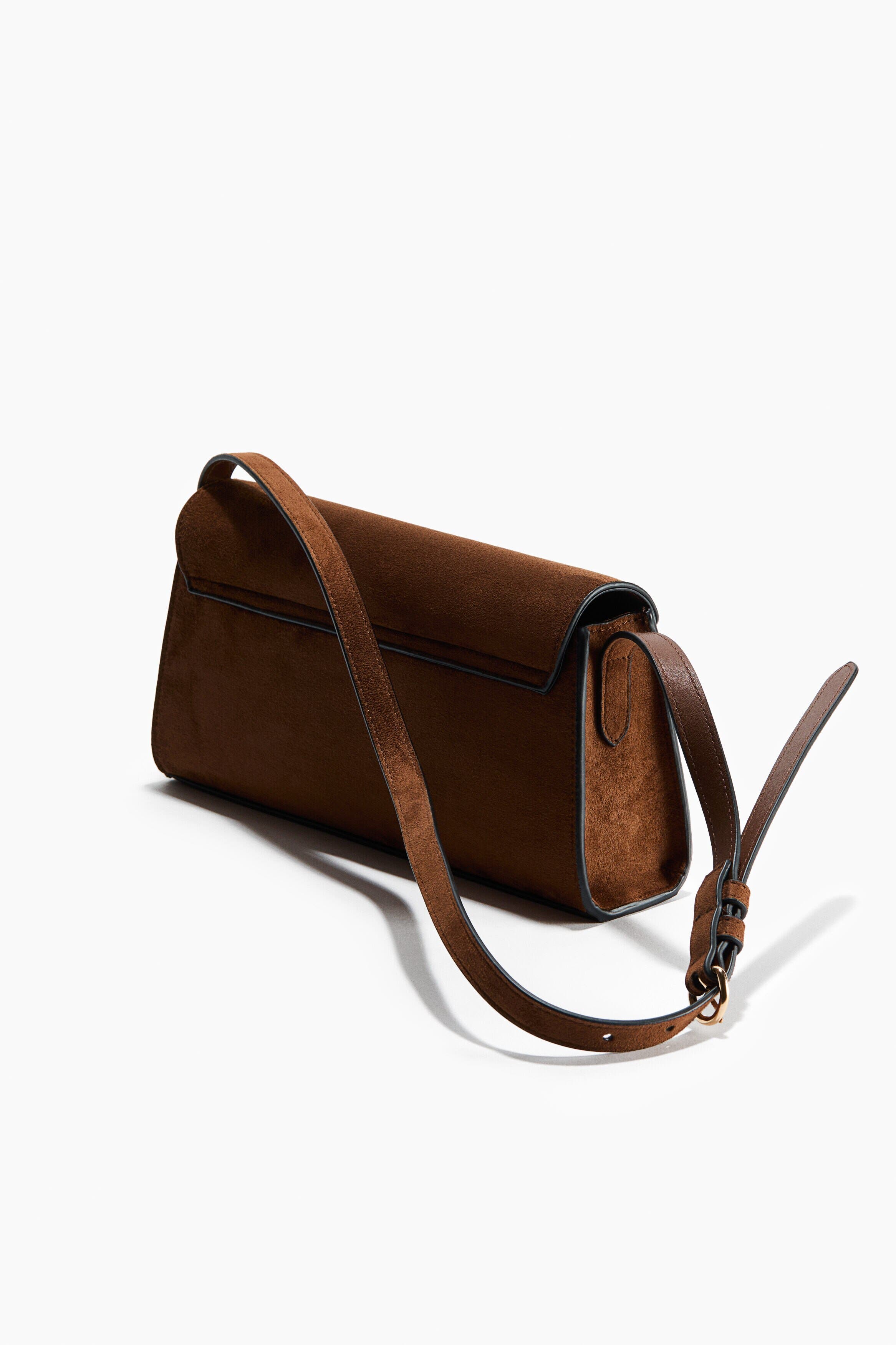 Strap-detail Shoulder Bag, Alternate, color, Brown