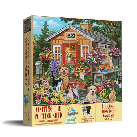 Visiting the Potting Shed 1000 piece Jigsaw Puzzle for Adults