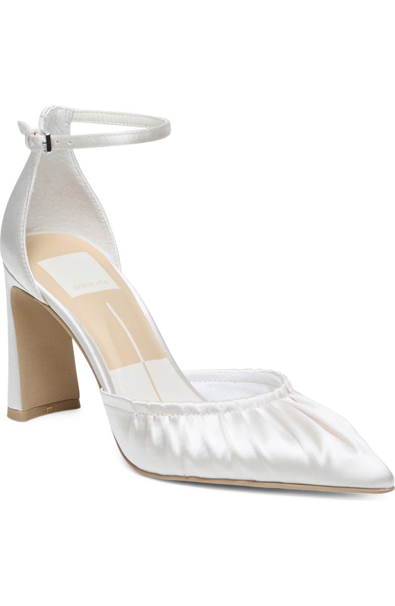 Dolce Vita Kylo Ankle Strap Pump, Main, color, Ivory Satin