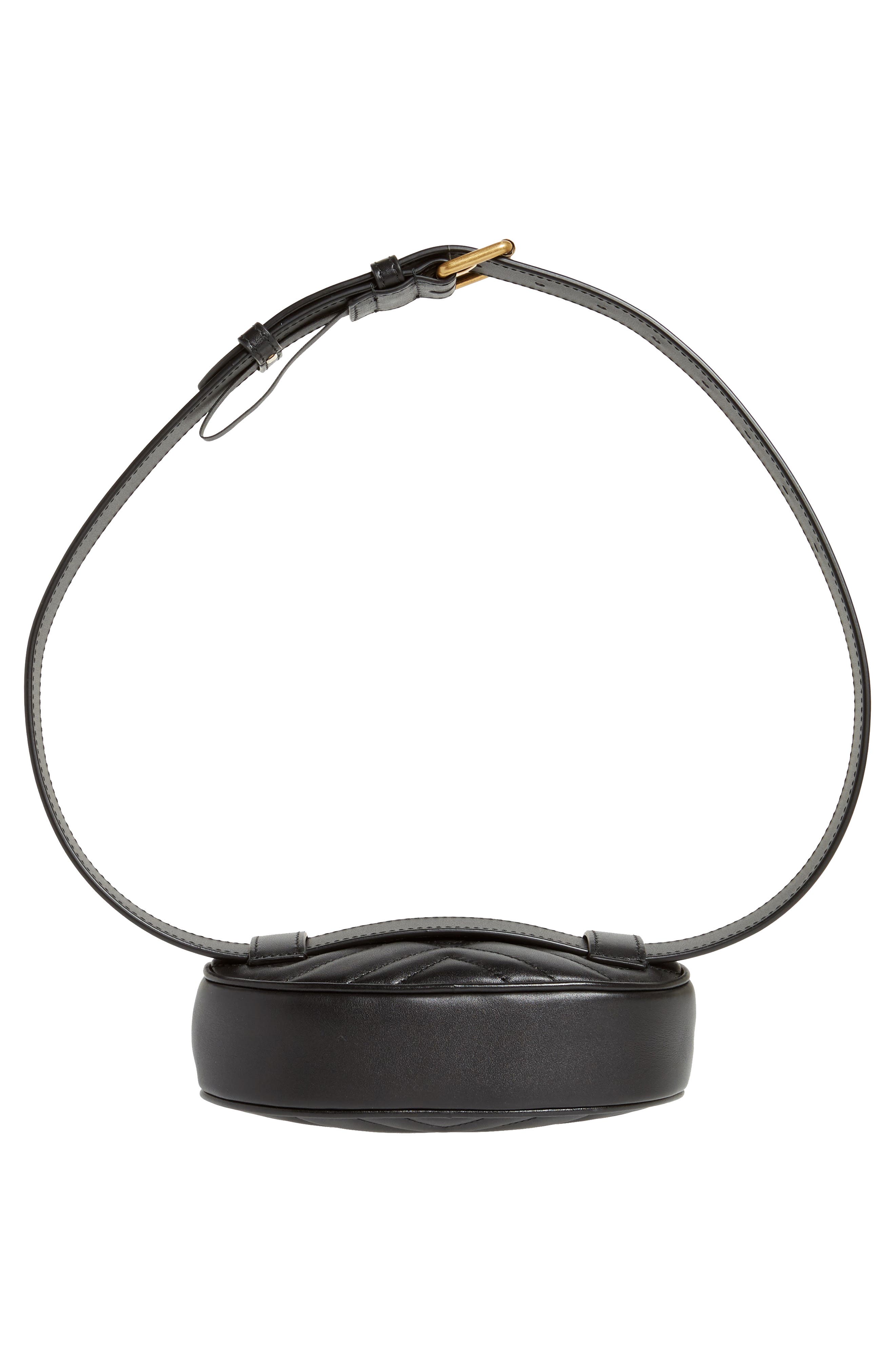 Gucci GG Matelassé Leather Belt Bag, Alternate, color, 