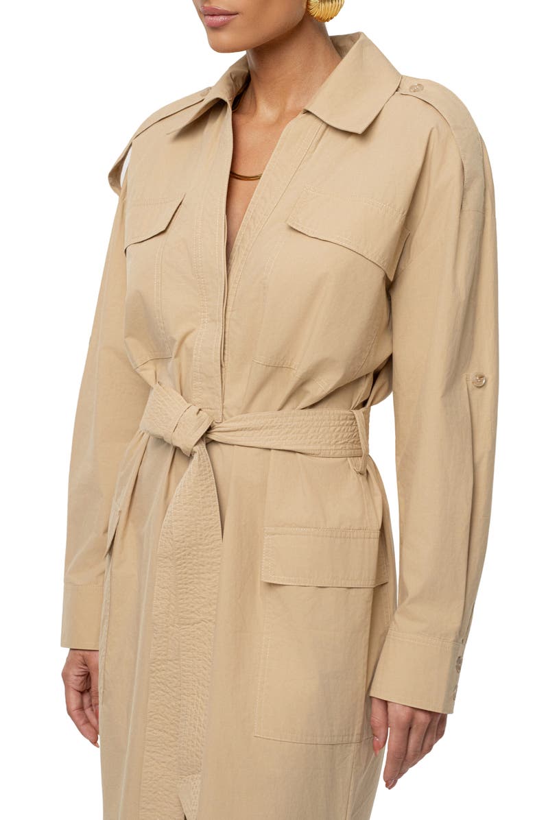 JLUXLABEL Harbor Shore Maxi Shirtdress, Alternate, color, Beige