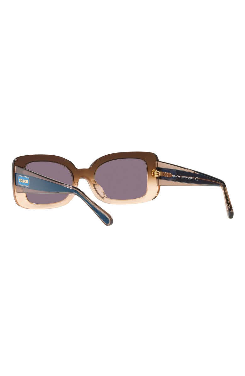 COACH 51mm Rectangular Sunglasses, Alternate, color, 